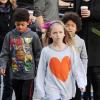 Heidi Klum avec son boyfriend Martin Kristen et ses enfants Johan Samuel et Leni Klum quittent un magasin Target, le 29 décembre 2012 à Los Angeles