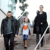 Heidi Klum avec son compagnon Martin Kristen et ses enfants Johan Samuel et Leni Klum quittent un magasin Target, le 29 décembre 2012 à Los Angeles