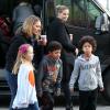 Heidi Klum, son compagnon Martin et ses trois enfants, Leni, Henry et Johan ont fait des courses chez Target avant d'aller dans un parc d'attraction, le 29 décembre 2012 à Los Angeles
