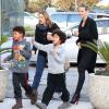 Heidi Klum, son compagnon Martin et ses trois enfants, Leni, Henry et Johan ont fait des courses chez Target avant d'aller dans un parc d'attraction, le 29 décembre 2012 à Los Angeles