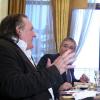 Gérard Depardieu reçu par Vladimir Poutine à Sotchi le 5 janvier 2013.