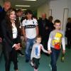 Prince Michael Jackson Jr et LaToya Jackson ont rendu visite à des enfants touchés par le cancer dans un hôpital de Cologne, le 6 janvier 2012