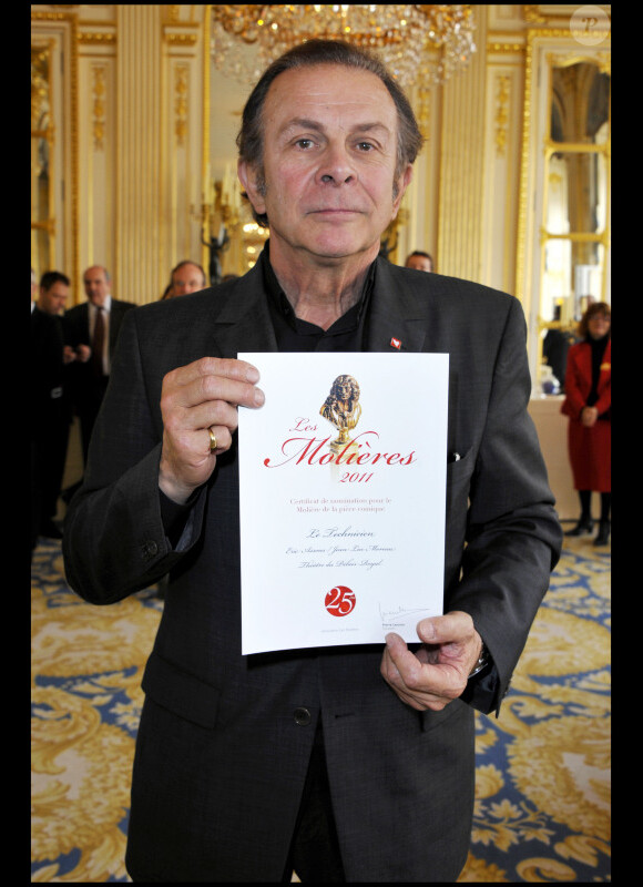 Roland Giraud au déjeuner pour les nominations des Molières au ministère de la Culture à Paris, le 29 mars 2011.