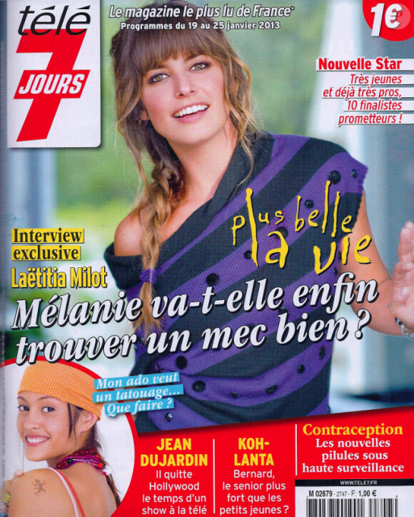 Télé 7 Jours en kiosques le 14 janvier 2013