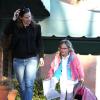 Jennifer Garner va chercher sa fille Violet à l'école à Los Angeles, le 11 janvier 2013. La mère et la fille sont en pleine discussion.