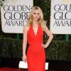 Claire Danes à la 70e cérémonie des Golden Globes à Los Angeles le 13 janvier 2013. La jolie blonde qui a accouché le 17 décembre dernier a affiché une taille de guêpe.