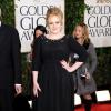 Adele à la 70e cérémonie des Golden Globes à Los Angeles le 13 janvier 2013. Elle a donné naissance à un petit garçon le 19 octobre 2012.