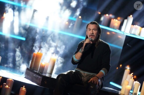 Florent Pagny lors de l'enregistrement du prime 'Samedi soir on chante Goldman', diffusé le 19 janvier 2013 sur TF1
