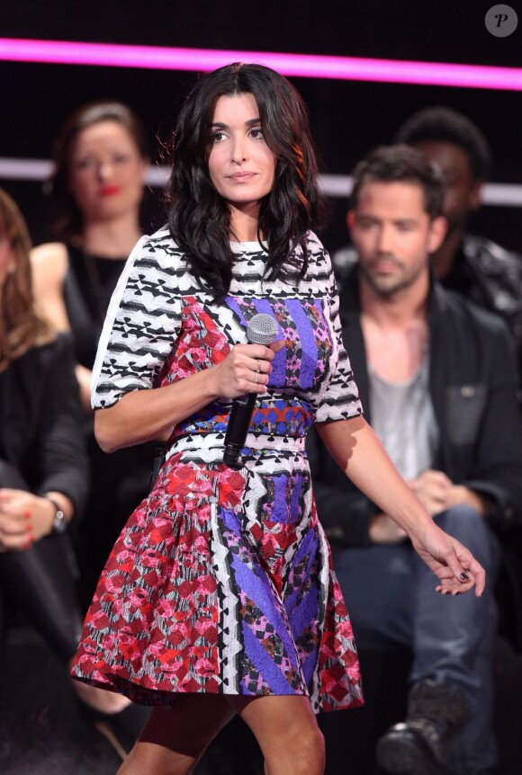 Jenifer lors de l'enregistrement du prime 'Samedi soir on chante Goldman', diffusé le 19 janvier 2013 sur TF1