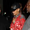 Rihanna quitte la boîte de nuit My Studio à Los Angeles. Le 13 janvier 2013.