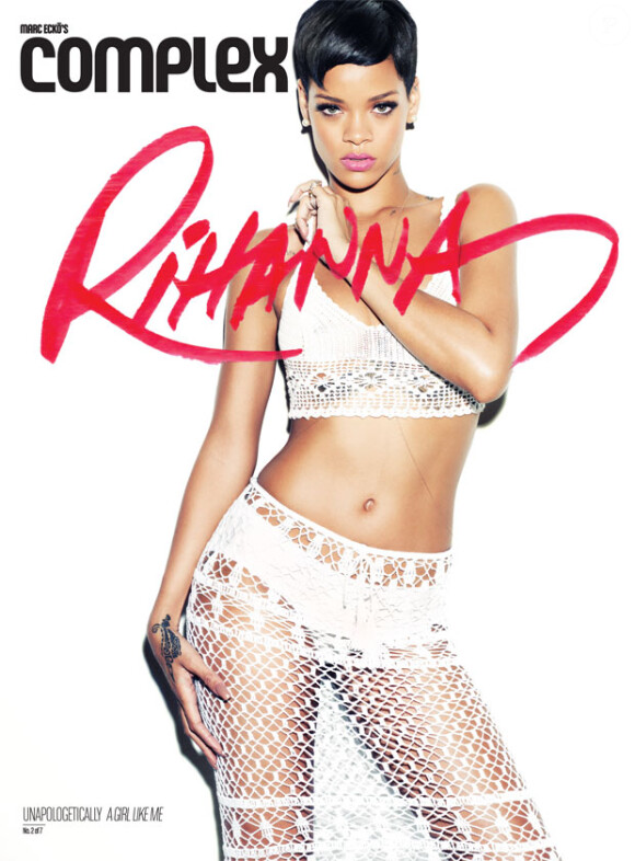 Rihanna dans sa période A Girl Like Me, nom de son second album, photographiée par Zoe McConnell pour le numéro de février-mars 2013 du magazine Complex.