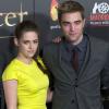 Kristen Stewart et Robert Pattinson lors de la promotion à Madrid de Twilight 5 le 15 novembre 2012