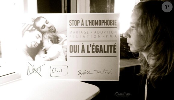 Sylvie Testud s'engage en faveur du mariage pour tous.