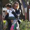 Gabriel Aubry va chercher sa fille Nahla à l'école à Los Angeles, le 17 janvier 2013.