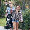 Nicole Richie et ses enfants Harlow et Sparrow quittent leur hotel a Beverly Hills, le 19 janvier 2013.