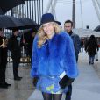 Alexandra Golovanoff arrive au défilé Dior Haute Couture le 21 janvier à Paris