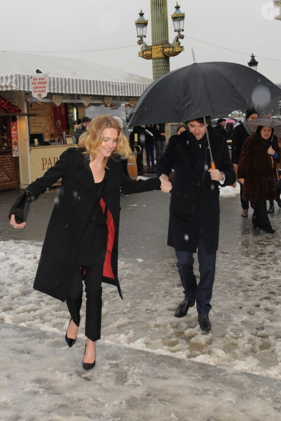 Natalia Vodianova et Antoine Arnault lors de leur arrivée au défilé Dior Haute Couture le 21 janvier à Paris