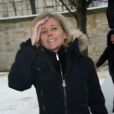 Claire Chazal arrive au défilé Dior Haute Couture le 21 janvier à Paris