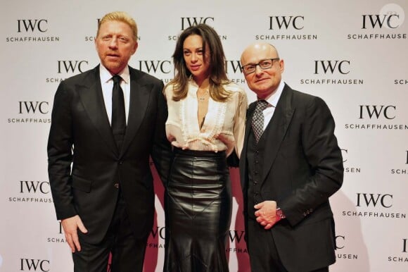 Boris Becker, sa femme Lilly Kessenberg et Geogres Kern lors de la soirée IWC Schaffhausen Race Night à l'occasion du salon international de la Haute Horlogerie (SIHH) 2013 à Genève en Suisse le 22 Janvier 2013