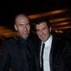 Zinédine Zidane et Luis Figo lors de la soirée IWC Schaffhausen Race Night à l'occasion du salon international de la Haute Horlogerie (SIHH) 2013 à Genève en Suisse le 22 Janvier 2013