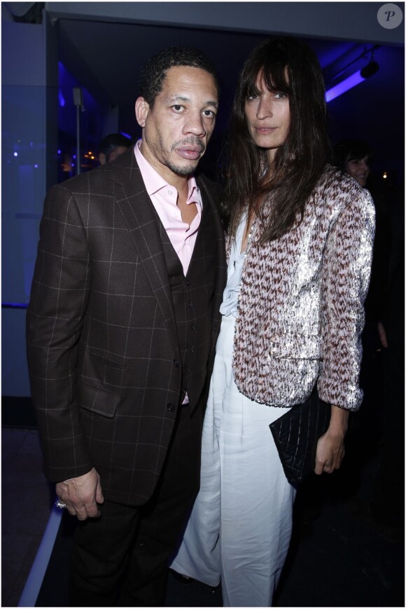 JoeyStarr et Caroline de Maigret lors du Dîner de la mode pour le Sidaction au pavillon d'Armenonville à Paris le 24 janvier 2013