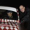 Pierre Casiraghi et son copilote Jean Thierry Besins, le prince Albert de Monaco - Pierre Casiraghi participe au 16eme rallye historique de Monte-Carlo le 27 Janvier 2013.