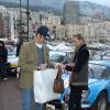 Pierre Casiraghi et Beatrice Borromeo à Reims le 27 janvier 2013 avant le départ du 16e Rallye Monte-Carlo historique, à Monaco.