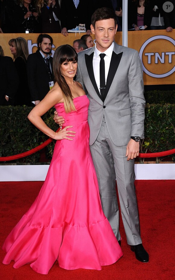 Lea Michele et Cory Monteith lors des Screen Actors Guild Awards à Los Angeles le 27 janvier 2013