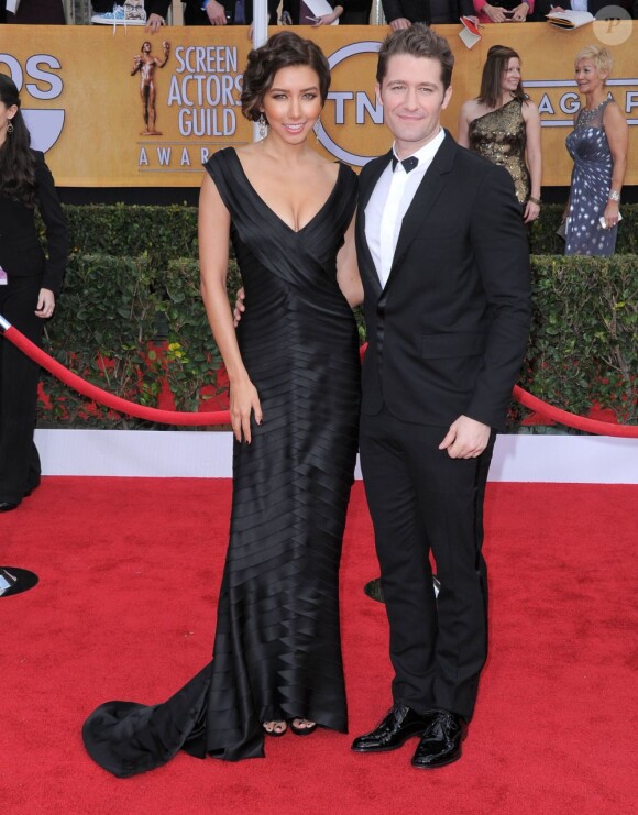 Matthew Morrison et Renee Puente lors des Screen Actors Guild Awards à Los Angeles le 27 janvier 2013
