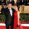 Alec Baldwin et sa femme Hilaria Thomas lors des Screen Actors Guild Awards à Los Angeles le 27 janvier 2013