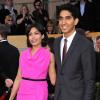 Freida Pinto et Dev Patel lors des Screen Actors Guild Awards à Los Angeles le 27 janvier 2013
