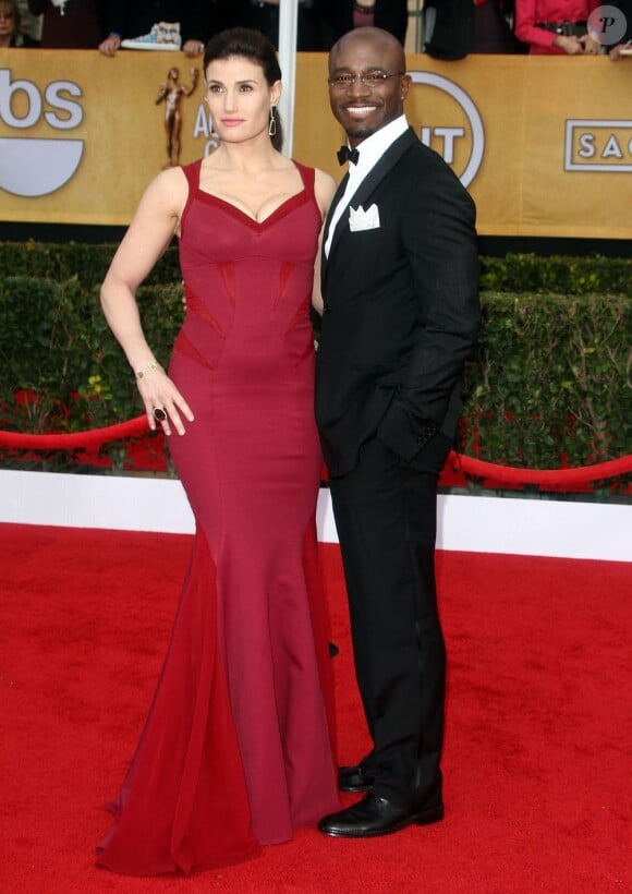 Taye Diggs et Idina Menzel lors des Screen Actors Guild Awards à Los Angeles le 27 janvier 2013