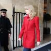 Taylor Swift quitte l'hôtel Crillon, à Paris, le 28 janvier 2013.