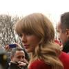 Taylor Swift quitte l'hôtel Crillon, à Paris, le 28 janvier 2013.
