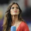 Sara Carbonero durant l'Euro 2012 lors du quart de finale face à la France à la Dombass Arena de Donetsk le 23 juin 2012