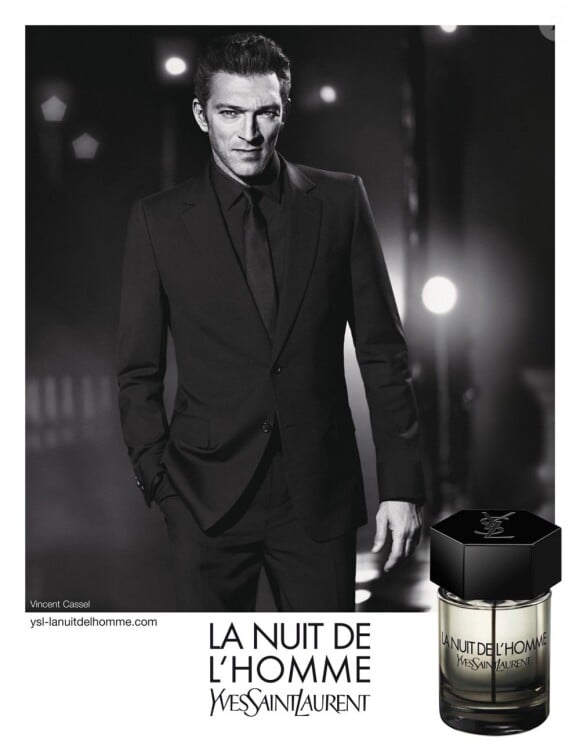Vincent Cassel pour La Nuit de l'Homme d'Yves Saint Laurent.