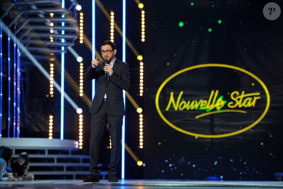 Cyril Hanouna pendant le second prime de La Nouvelle Star à L'arche de Saint-Germain, Issy-Les-Moulineaux, le 22 Janvier 2013.