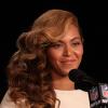 Beyoncé Knowles, radieuse au cours de sa conférence de presse pour sa prestation à la mi-temps du Super Brown XLVII au Ernest N. Morial Convention Center. Nouvelle-Orléans, le 31 janvier 2013.