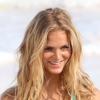 Erin Heatherton en pleine séance photo pour Victoria's Secret à Saint-Barthélemy. Le 1er février 2013.