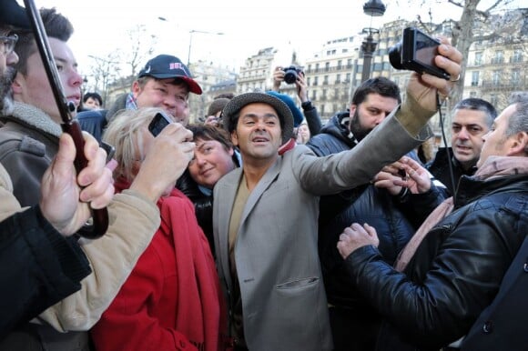 Jamel Debbouze lors du déjeuner des nommés aux César au Fouquet's à Paris le 2 février 2013
