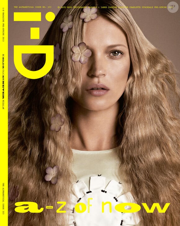Kate Moss photographiée par Daniele + Iango en couverture du numéro The Alphabetical Issue du magazine i-D.