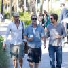 Gerard Butler et Mel Gibson, une sortie entre hommes dans les rues de Miami, le 2 février 2013.