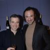 Bruno Putzulu et Alexandre Devoise lors de la galette des rois au show room de Nicolas Feuillatte à Paris - février 2013