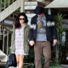 Channing Tatum et sa femme Jenna Dewan, enceinte, dans les rues de Los Angeles, le 5 février 2013.