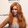 Lindsay Lohan pose au Gala de l'amfAR, à New York, le 6 février 2013.