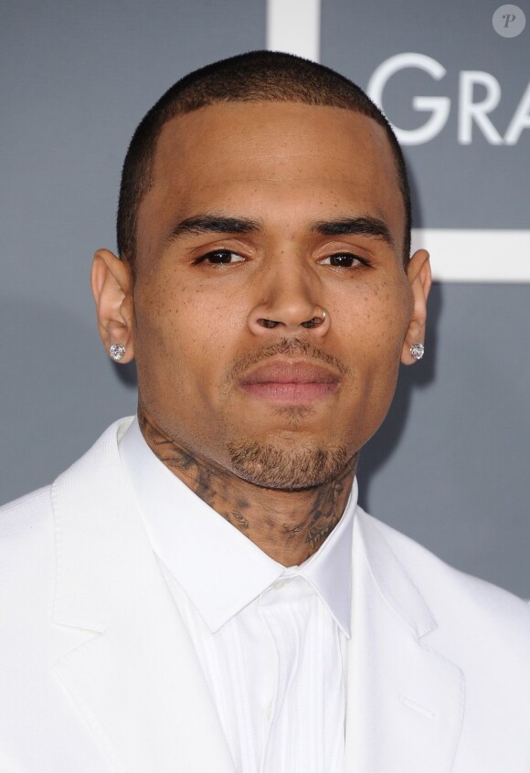 Chris Brown à la 55e cérémonie des Grammy Awards à Los Angeles le 10 février 2013.