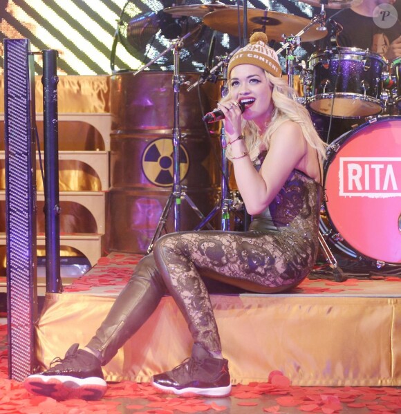 Rita Ora lors d'un de ses deux concerts au Shephards Bush Empire de Londres, le 6 février 2013.
