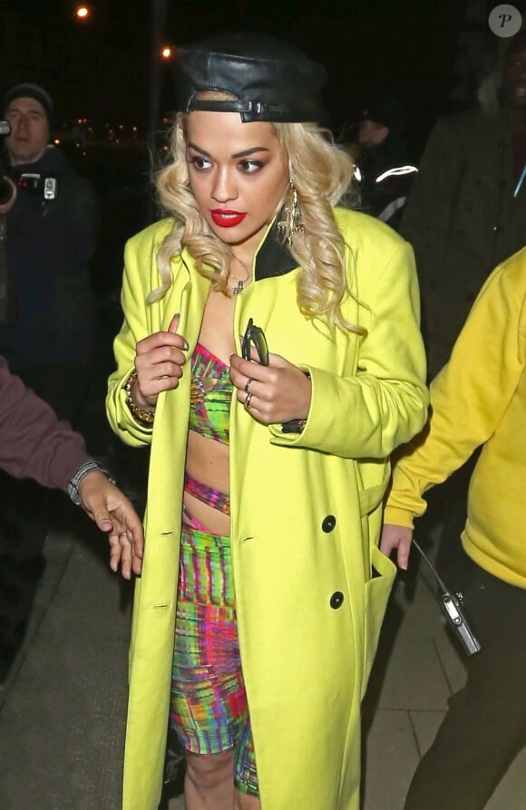 Rita Ora à la sortie de son concert à Londres, le 6 février 2013.