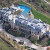 Vue aérienne, en janvier 2012, du véritable palais dans lequel vivent Gisele Bündchen, Tom Brady et leurs enfants, à Brentwood, Los Angeles. Un terrain à 11 millions de dollars, une maison à vingt...