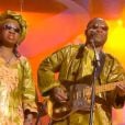 Amadou et Mariam récompensés lors de la cérémonie des Victoires de la Musique pour l'album des musiques du monde, sur France 2 le 8 février 2013.
